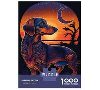 1000 Pieces Puzzles for Teenagers Dachshund Style 4 Puzzles for Adults Relaxing Games Staycation Kill Time Deal As Gifts for The Whole Family 70x50cm/1000pcs