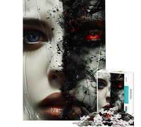 1000 Pieces Puzzles for Teenagers Demon in Me Fun at Home Activities, Pattern Assembly Impossible Game for Ages 14 And over (38x52cm)