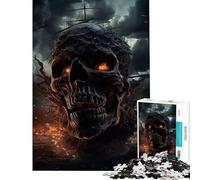 1000 Pieces Puzzles for Teenagers Demonic Pirate Ship Fun at Home Activities, Pattern Assembly Impossible Game for Ages 14 And over (38x52cm)