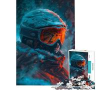 1000 Pieces Puzzles for Teenagers Detailed Snow Storm Skier Help The Brain Exercise Learning Educational Toy Wall Decor Suitable for People Aged 14 And Above (50X75CM)