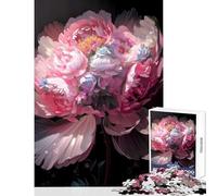1000 Pieces Puzzles for Teenagers Divine Peony Elegance Puzzle For Teenagers Difficult Hard Help The Brain Exercise Christmas Birthday Gifts (38x26cm)
