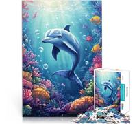 1000 Pieces Puzzles for teenagers Dolphin in Coral Reef Lernspiele DIY Spielzeug Die Liebe zwischen Paaren stärken38x52cm