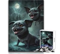 1000 Pieces Puzzles for Teenagers Dracula Pug Educational Games But Fun And Humorous Gift For Birthdays Size 38x52cm