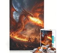 1000 Pieces Puzzles for Teenagers Dragon Fire Breath, Impossible Game, Train Your Brain And Hands, Birthday Present, Gifts, 38x26cm