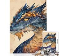 1000 Pieces Puzzles for Teenagers Dragon Legendary Creature Educational Games Learning Educational Toy Wall Decor Improving Love between Couples (50X75CM)
