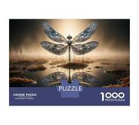 1000 Pieces Puzzles for Teenagers Dragonfly Pond Reflections Jigsaws for Adults Brain Teaser Game But Fun And Humorous Deal As Gifts for The Whole Family 70x50cm/1000pcs