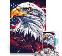 1000 Pieces Puzzles for teenagers Eagle American Flag Intellektuelles Spiel eignet sich ideal als Geschenk für die ganze Familie52x38cm