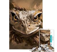 1000 Pieces Puzzles for Teenagers Eagle Portrait with Golden Eye Accents Help The Brain Exercise Learning Educational Toy Wall Decor Suitable for People Aged 14 And Above (38X26CM)