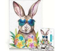 1000 Pieces Puzzles for Teenagers Easter Bunny Mr Cool, Educational Games, Wall Decoration, Improving Love between Couples 38x26cm