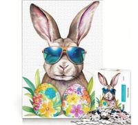 1000 Pieces Puzzles for Teenagers Easter Bunny Mr Cool, Educational Games, Wall Decoration, Improving Love between Couples 50x75cm