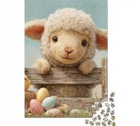 1000 Pieces Puzzles for Teenagers Easter Lamb with Eggs-1 Jigsaw for Adults DIY Toys Home Decoration Deal As Gifts for The Whole Family 38x26cm/1000pcs