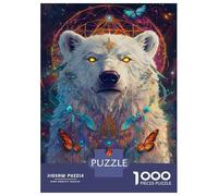 1000 Pieces Puzzles for Teenagers Enchanted Bear Cosmos Jigsaws for Adults Family Games Presents for Women Help The Brain Exercise 52x38cm/1000pcs