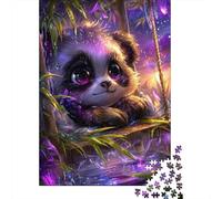 1000 Pieces Puzzles for Teenagers Enchanted Panda Swing Adult Puzzles Relaxing Games Precision Cutting Unique Birthday And Gifts 52x38cm/1000pcs