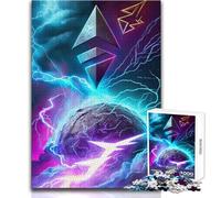 1000 Pieces Puzzles for Teenagers Ethereum Network Peaceful And Satisfying Pastime Perfect Interlock Precision Cut Toy Size 38x52cm