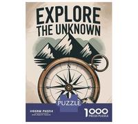 1000 Pieces Puzzles for Teenagers Explore The Unknown Compass Adventure Puzzles for Adults Relaxing Games Staycation Kill Time Deal As Gifts for The Whole Family 52x38cm/1000pcs