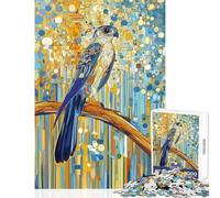 1000 Pieces Puzzles for Teenagers Falcon Under Glittery Sky Hands-on Game Precision Cutting Anti-Stress Toys Improving Love between Couples (26X38cm)