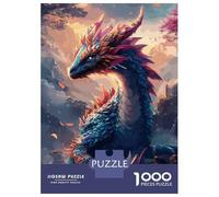 1000 Pieces Puzzles for Teenagers Fantasy Dragon Colorful Puzzle for Adults DIY Toys Difficult Challenge Help The Brain Exercise 70x50cm/1000pcs