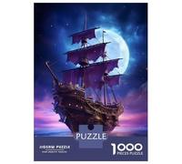 1000 Pieces Puzzles for Teenagers Fantasy Pirate Ship Jigsaws for Adults Relaxing Games Home Decoration for Birthday, Chrismas 52x38cm/1000pcs