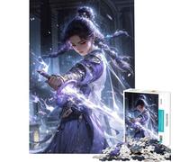 1000 Pieces Puzzles for Teenagers Female Warrior with Sword Help The Brain Exercise Learning Educational Toy Wall Decor Suitable for People Aged 14 And Above (38X52cm)