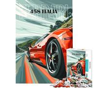 1000 Pieces Puzzles for Teenagers Ferrari Italia Poster Practical Game Brain Intelligence Challenge Addictive Toys Great Gifts Presents for Women (Size 38x26cm)