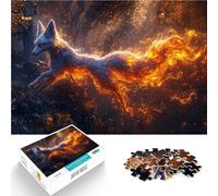 1000 Pieces Puzzles for teenagers Fire Fox Herausforderndes Spielspielzeug Lustige Aktivitäten für zu Hause, Geburtstagsgeschenk, Reisegeschenk,75x50cm