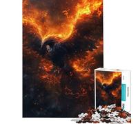 1000 Pieces Puzzles for Teenagers Fire Phoenix Fun at Home Activities, Pattern Assembly Impossible Game for Ages 14 And over (38x26cm)