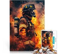 1000 Pieces Puzzles for teenagers Firefighter in Action Lernspiele DIY Spielzeug Einzigartige Wohndekoration und Geschenke38x26cm