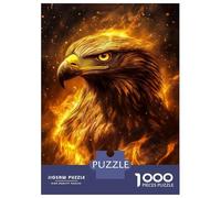 1000 Pieces Puzzles for Teenagers Flaming Eagle Majesty -3 Jigsaws for Adults Brain Teaser Game But Fun And Humorous Deal As Gifts for The Whole Family 70x50cm/1000pcs
