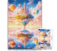 1000 Pieces Puzzles for Teenagers Floating Castle in The Clouds Educational Games But Fun And Humorous Gift For Birthdays Size 38x52cm