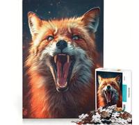 1000 Pieces Puzzles for Teenagers Fox Shows What He Can Do, Hands-on Game, Enhance Memory, Unique Gifts for Birthday And Christmas 38X52CM
