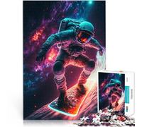 1000 Pieces Puzzles for teenagers Galaxy Surfing Astronaut Herausfordernd Schwierig Einzigartige Wohndekoration und Geschenke52x38cm