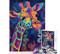 1000 Pieces Puzzles for Teenagers Gelato Giraffe Educational Games Learning Educational Toy Wall Decor Improving Love between Couples (38X26CM)