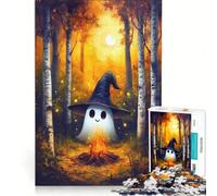 1000 Pieces Puzzles for Teenagers Ghost Cozy Campfire, Educational Games, Analysis And Logic, Birthday Present, Gifts, 38x26cm