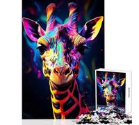 1000 Pieces Puzzles for Teenagers Giraffe in Borderlands Puzzle For Teenagers Improve Memory for Birthday, Chrismas Birthday Present, Gifts, (38x52cm)