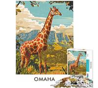 1000 Pieces Puzzles for Teenagers Giraffe Omaha Poster Puzzle for Adults Relax Games Enhance Memory Unique Birthday And Gifts (size 50x75cm)