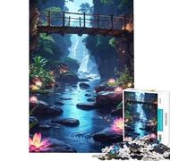 1000 Pieces Puzzles for Teenagers Glowing Lotus River Help The Brain Exercise For Family Fun Educational Games for 14+ Puzzle Game Offered (38x52cm)