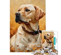1000 Pieces Puzzles for Teenagers Golden Lab Radiance Fun at Home Activities, Pattern Assembly Impossible Game for Ages 14 And over (50x75cm)