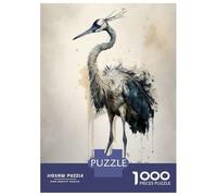 1000 Pieces Puzzles for Teenagers Graceful Crane Watercolor Jigsaws for Adults Brain Teaser Game But Fun And Humorous Deal As Gifts for The Whole Family 70x50cm/1000pcs