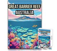 1000 Pieces Puzzles for Teenagers Great Barrier Reef Australia Hand Speed Race Relaxing Games for And from 14 Years And over (size 38x52cm)