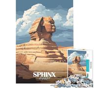 1000 Pieces Puzzles for Teenagers Great Sphinx of Giza Practical Game Brain Intelligence Challenge Addictive Toys Great Gifts Presents for Women (Size 38x26cm)