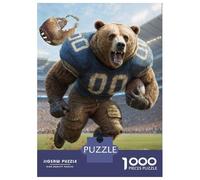 1000 Pieces Puzzles for Teenagers Gridiron Bear Ball Jigsaws for Adults Brain Teaser Game But Fun And Humorous Deal As Gifts for The Whole Family 70x50cm/1000pcs