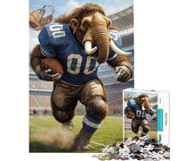 1000 Pieces Puzzles for Teenagers Gridiron Mammoth Football Help The Brain Exercise For Family Fun Educational Games for 14+ Puzzle Game Offered (50x75cm)