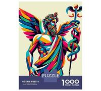 1000 Pieces Puzzles for Teenagers Hermes God of Boundaries Jigsaws for Adults Brain Teaser Game But Fun And Humorous Deal As Gifts for The Whole Family 52x38cm/1000pcs