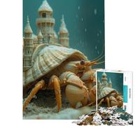 1000 Pieces Puzzles for Teenagers Hermit Crab A Kingdom on A Shell Fun Activities at Home Perfect Decoration Brain Teaser Game Suitable for Ages 14 And Up (50X75cm)