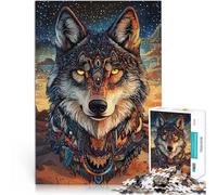 1000 Pieces Puzzles for teenagers Holy Wolf King For Family Fun 26x38cm is ideal as a gift for the whole family Suitable for and 14