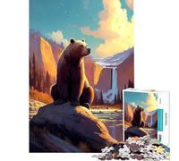 1000 Pieces Puzzles for Teenagers Into The Wild Bear King Toy Intellectual Game Educational Games Stress Reliever Birthday Gifts (Size 50x75cm)