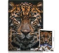 1000 Pieces Puzzles for Teenagers Jaguars Hypnotic Gaze Peaceful And Satisfying Pastime Perfect Interlock Precision Cut Toy Size 38x52cm