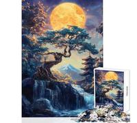 1000 Pieces Puzzles for Teenagers Japanese Fuji Bonsai Tree Pagoda Educational Games Learning Educational Toy Wall Decor Improving Love between Couples (50X75CM)
