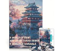 1000 Pieces Puzzles for Teenagers Japanese Haiku Castle Art, Impossible Game, Train Your Brain And Hands, Birthday Present, Gifts, (50x75cm)
