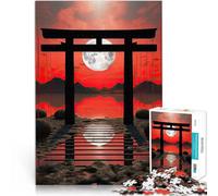 1000 Pieces Puzzles for teenagers Japanese Torii Gate Familienspiel zum Stressabbau, schwierige Herausforderung für Heimdekoration38x26cm